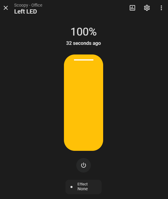 Scoopy LED brightness control in Home Assistant